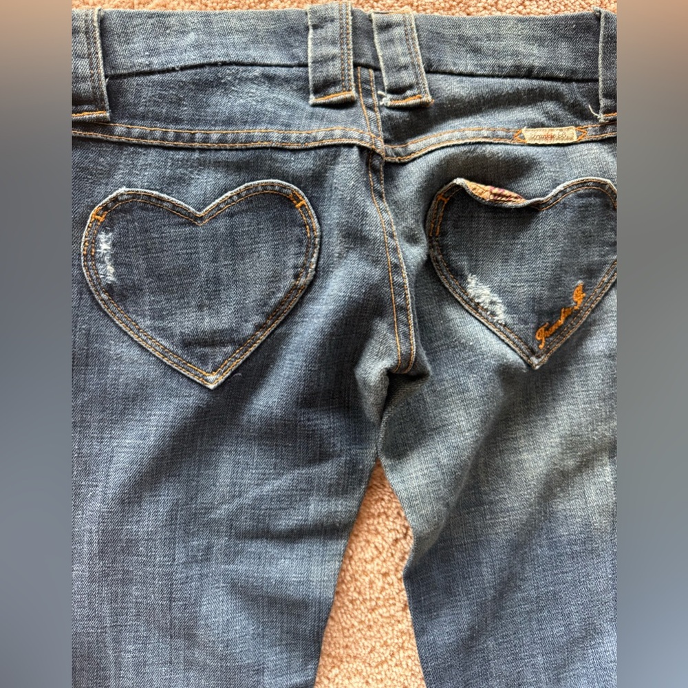Frankie B. Denim Jeans with Heart Pockets